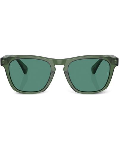 Oliver Peoples R-3 Wayfarer-frame Sunglasses - Green