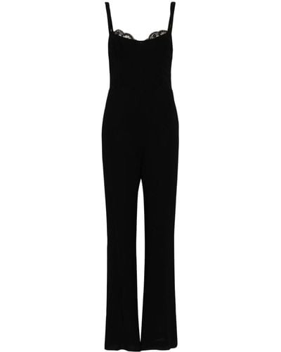 Reformation Irisa Lace-trim Jumpsuit - Black