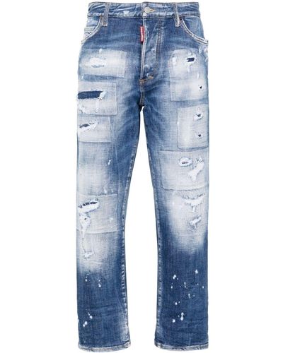 DSquared² Mid-rise Tapered-leg Jeans - Blue