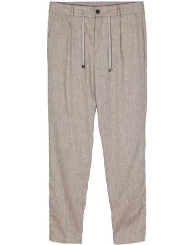 Peserico Drawstring-waist Tapered Trousers - Grey