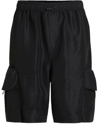 Karl Lagerfeld Logo-appliqué Cargo Shorts - Black