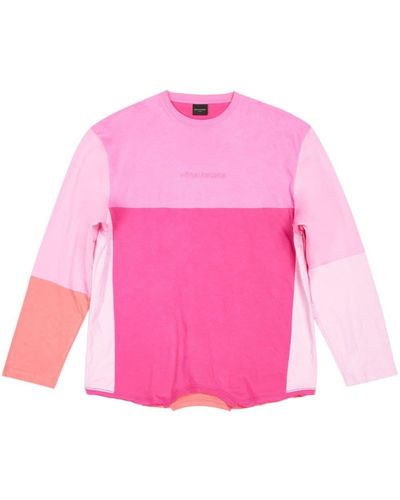 Balenciaga Camiseta con diseño colour block - Rosa