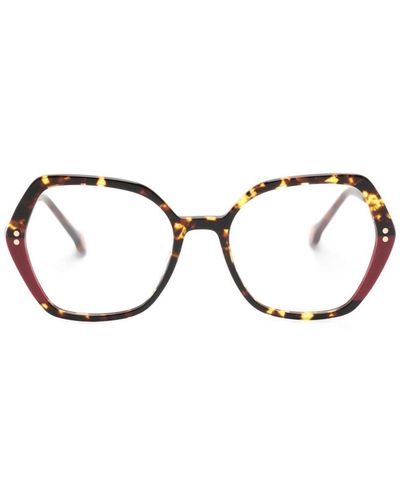 Carolina Herrera オーバーサイズ 眼鏡フレーム - ブラウン