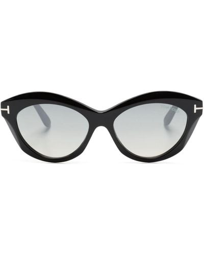 Tom Ford Gafas de sol Toni con montura cat eye - Negro