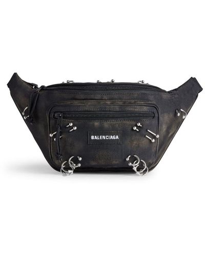 Balenciaga Le Cagole Distressed Belt Bag - Black