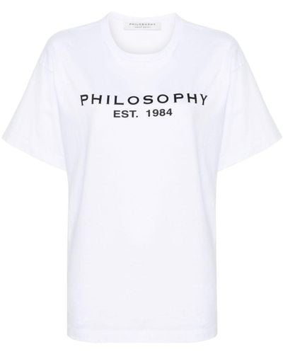 Philosophy Di Lorenzo Serafini Camiseta con logo estampado - Blanco
