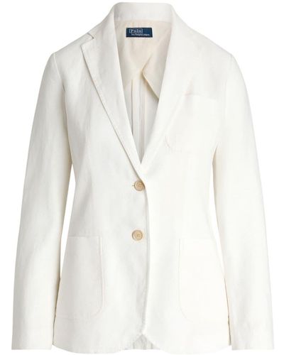 Polo Ralph Lauren リネン シングルジャケット - ホワイト