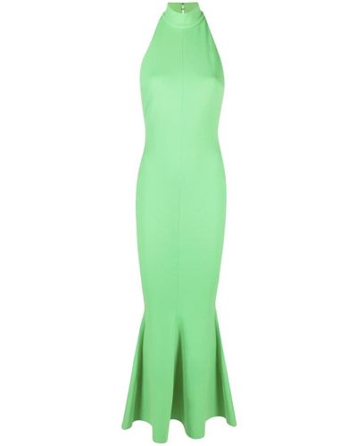Solace London Lula Halterneck Dress - Green