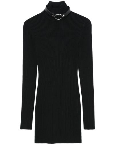 1017 ALYX 9SM Ring-embellished Ribbed Knit Mini Dress - Black