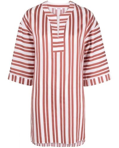 Eres Amor Striped Beach Dress - Red