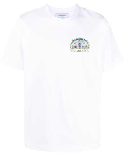 CASABLANCA T-shirt Met Logoprint - Wit
