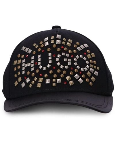 HUGO Studded-logo Baseball Cap - Black
