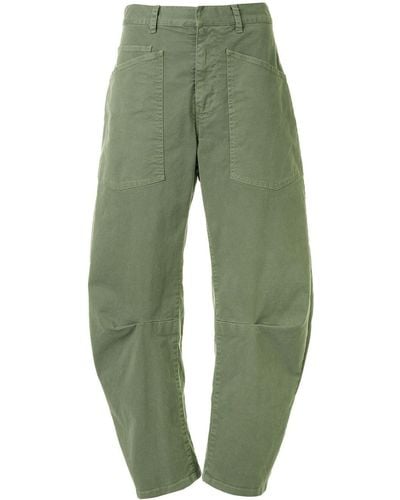 Nili Lotan Shon Wide-leg Pants - Green
