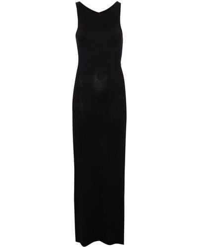 Majestic Filatures Kleid mit Schlüssellochausschnitt - Schwarz