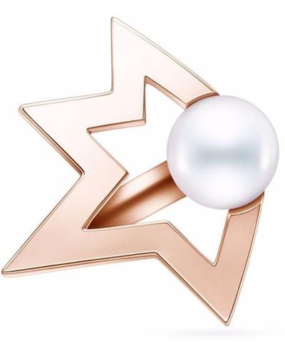 Tasaki 18kt Rose Gold Collection Line Comet Plus Pearl Ear Cuff - Pink