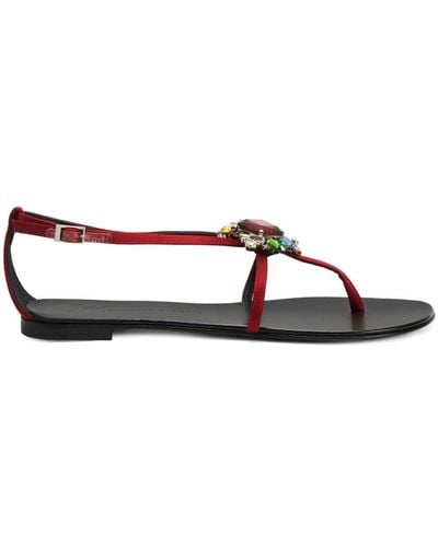 Giuseppe Zanotti Tarassacum Crystal-embellished Flat Sandals - Brown