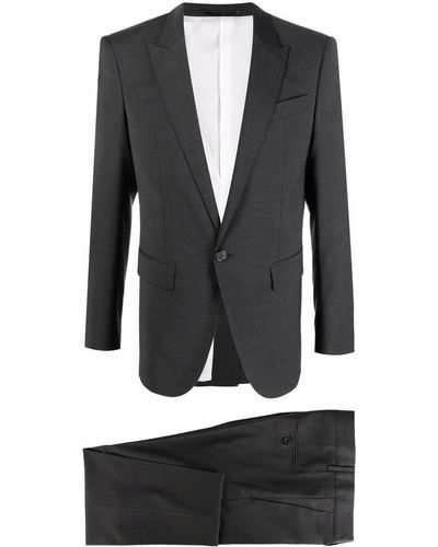 DSquared² テーラード ピークドラペル スーツ - ブラック