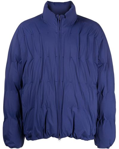 Post Archive Faction PAF Decorative-stitching Puffer Jacket - Blue