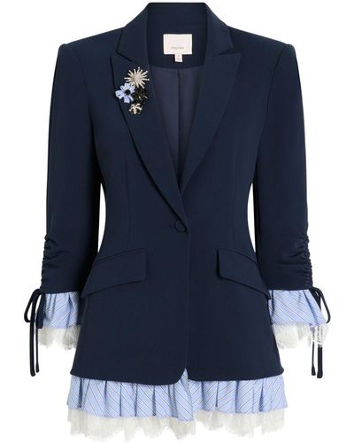 Cinq À Sept Roxie Paneled Blazer - Blue