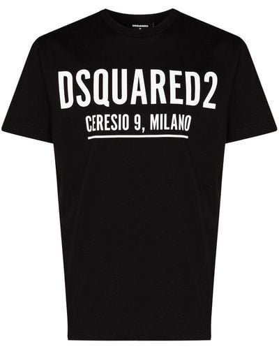 DSquared² Ceresio 9 コットンジャージーtシャツ - ブラック