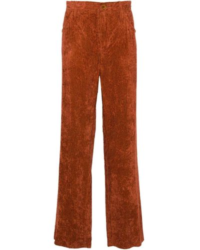 Séfr Maceo Velour Trousers - Brown