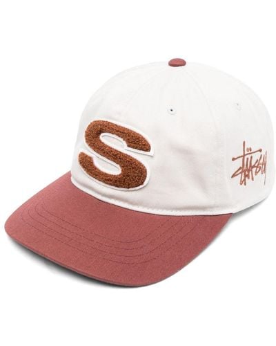 Stussy Baseballkappe mit Logo-Stickerei - Pink