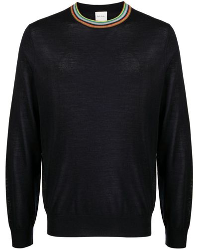 Paul Smith Pullover mit Streifendetail - Blau