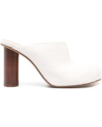 JW Anderson 95mm Leather Mules - White