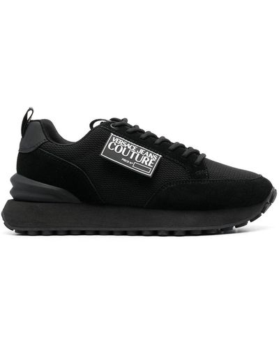 Versace Jeans Couture Logo-patch Low-top Sneakers - Black