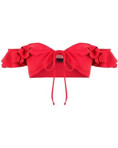 Clube Bossa Hopi Ruffled Bikini Top - Red