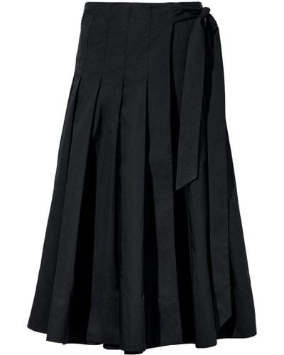 Proenza Schouler Pleated Wrap Midi Skirt - Black