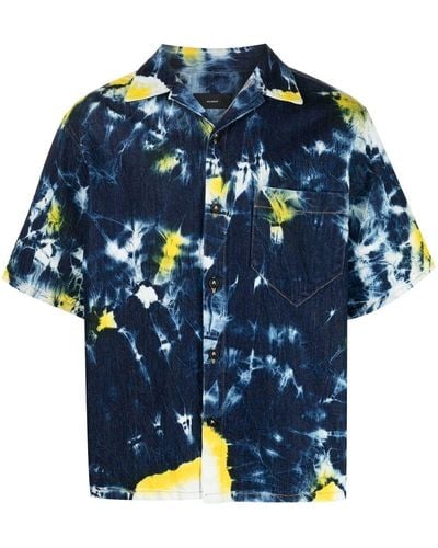 Alanui Overhemd Met Abstracte Print - Blauw