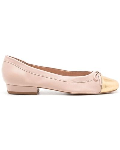 Sarah Chofakian Martina Bow-detail Ballerina Shoes - Pink