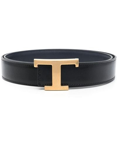 Tod's Cintura con logo - Blu