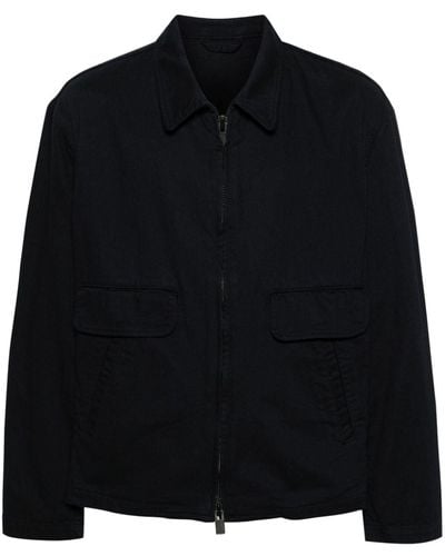 Yohji Yamamoto R-single Cotton Shirt Jacket - Black