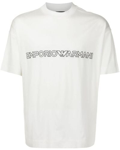 Emporio Armani Logo-print Short-sleeve T-shirt - White