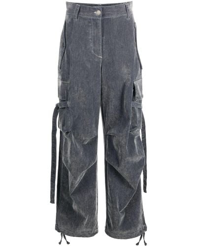 MSGM Jeans mit hohem Bund - Grau