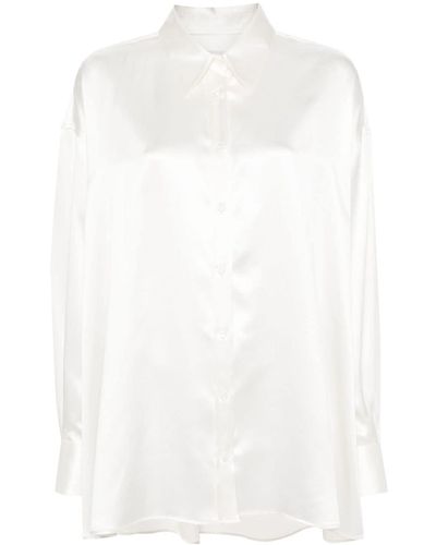 ARMARIUM Leo Long-sleeve Silk Shirt - White