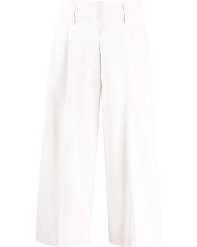 Brunello Cucinelli Straight-leg Darted Culottes - White