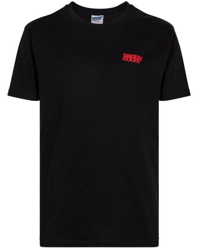 Stadium Goods T-shirt Black-Red con logo - Nero