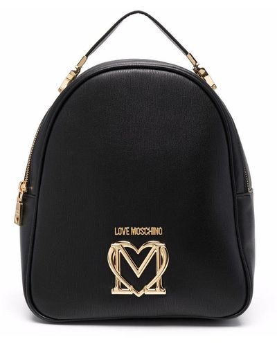 Love Moschino Fancy Heart Backpack - Black