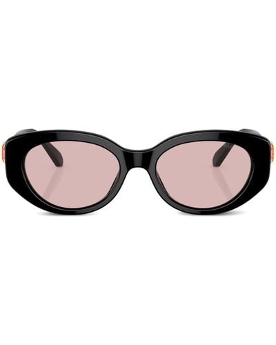 Swarovski Crystal-embellished Cat-eye Frame Sunglasses - Brown