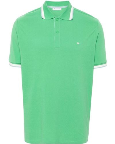 Manuel Ritz Logo-embroidered Cotton Polo Shirt - Green