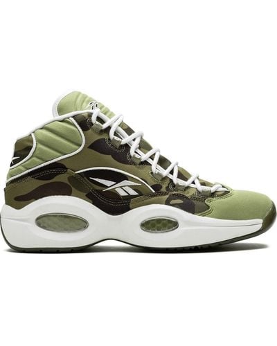 Reebok Question Mid Bape Sneakers - Green