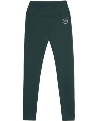Sporty & Rich Logo-embroidered leggings - Green