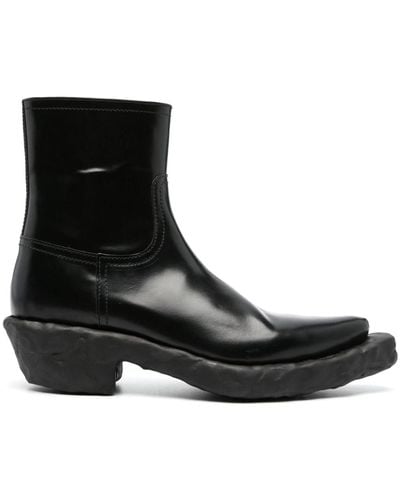 Camper Venga Leather Ankle Boots - Black