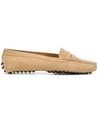 SCAROSSO Sofia Driving Loafers - Natural