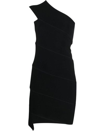 Bottega Veneta Asymmetrische Mini-jurk - Zwart