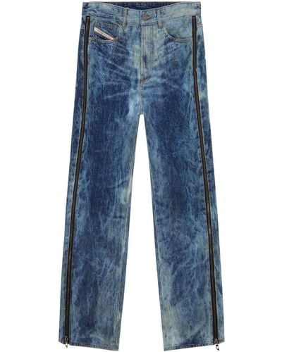 DIESEL Straight Jeans D-Rise 0Pgax - Blue