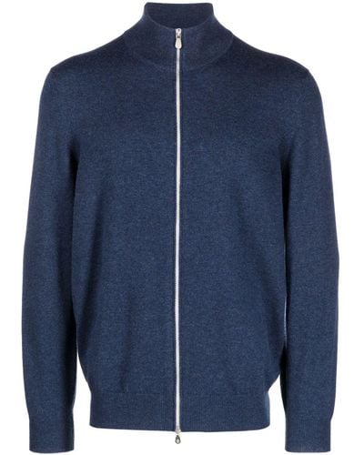 Brunello Cucinelli Zip-up Cashmere Jacket - Blue